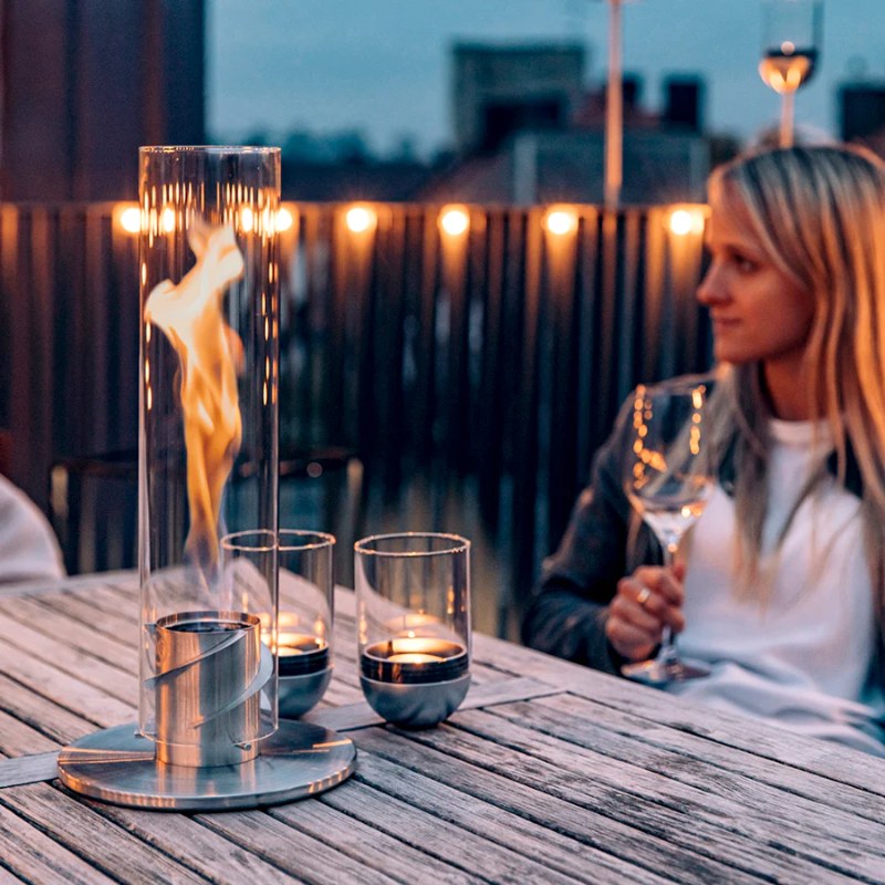 HÖFATS - SPIN 900 Tabletop Fireplace Gold Stainless Steel