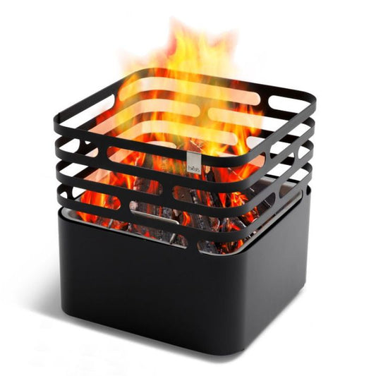 HÖFATS - CUBE Fire Basket black Corten Steel