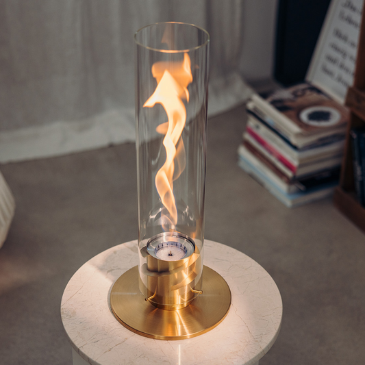 HÖFATS - SPIN 900 Tabletop Fireplace Gold Stainless Steel